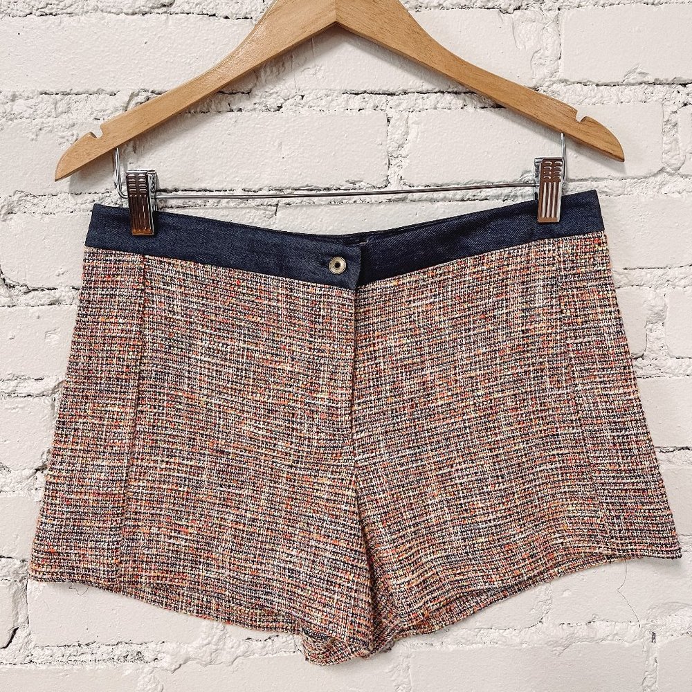 BRAND NEW Neon Tweed Shorts with Jean Trim